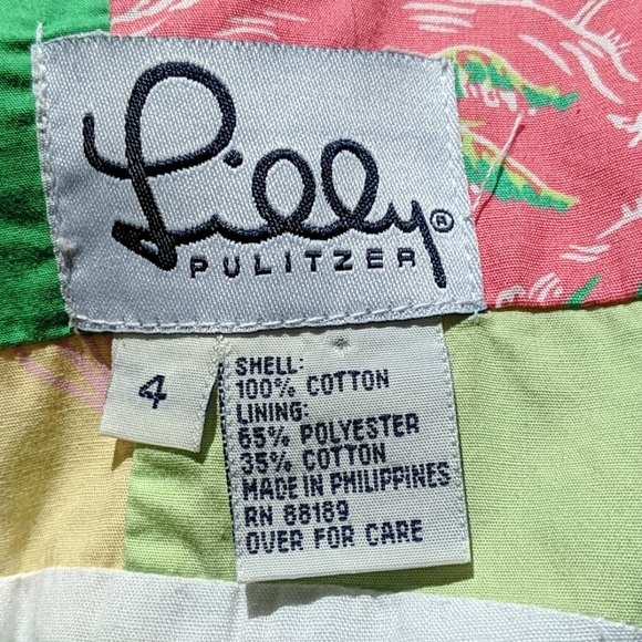 Lilly Pulitzer Patchwork Dress Size 4 - Picture 8 of 8